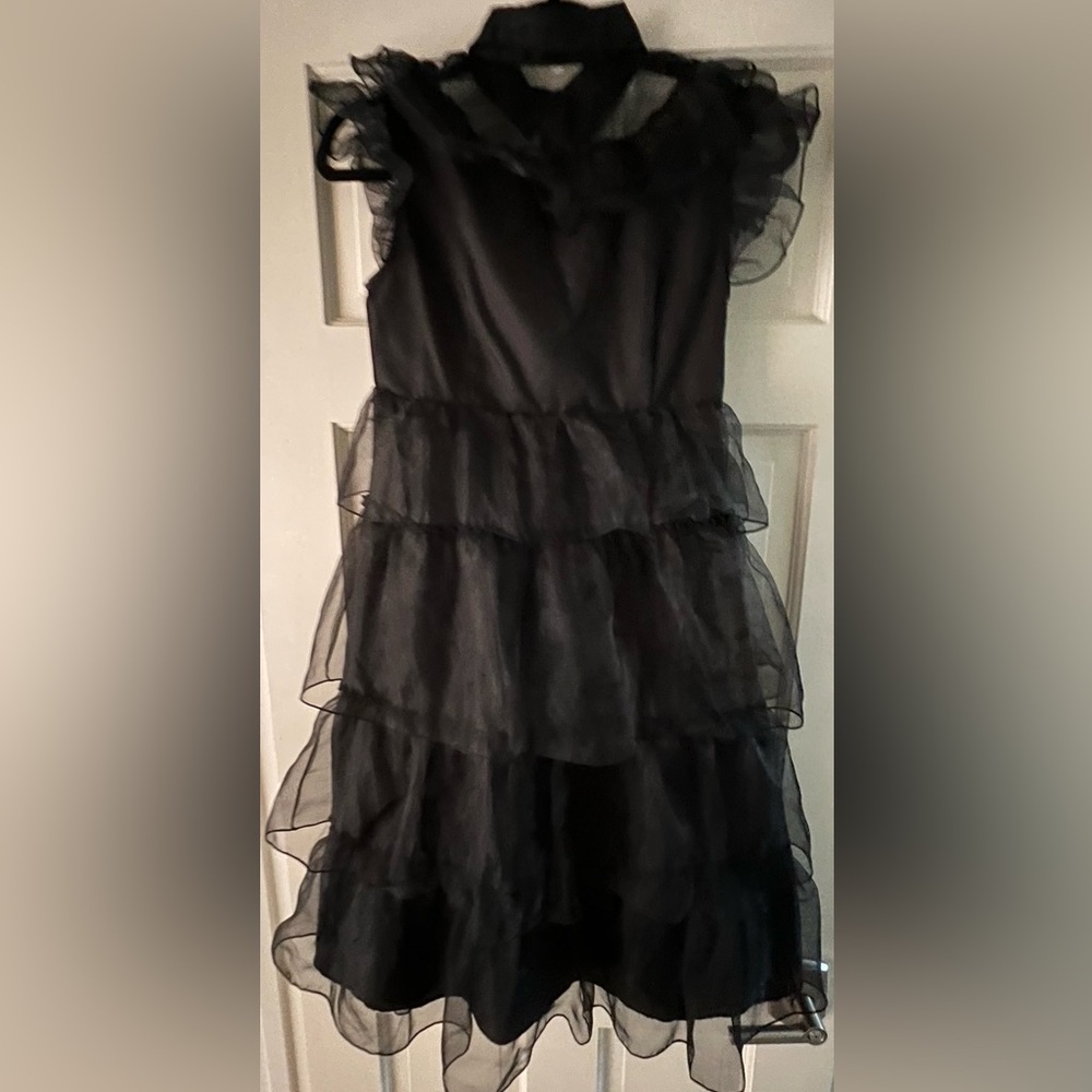 Wednesday Addams Black Tiered Dress
